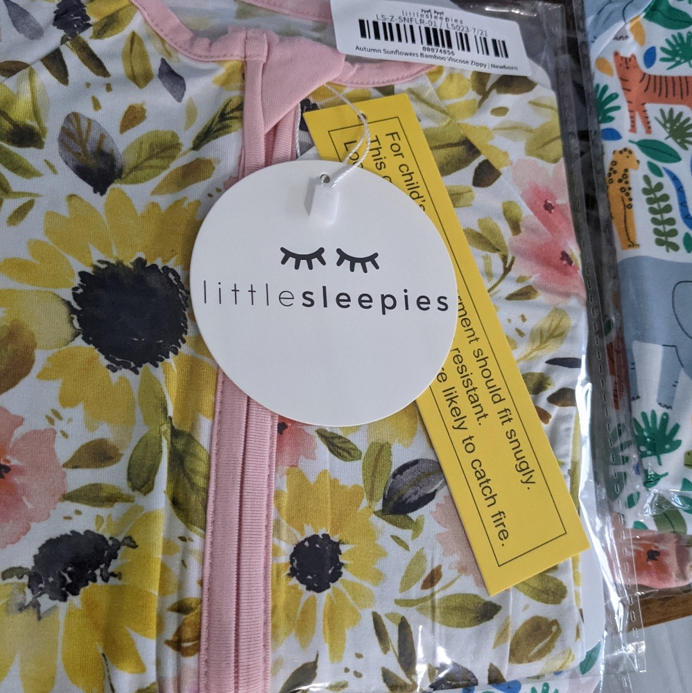 New little sleepies autumn sunflower zippy